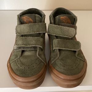 Toddler boy high top Vans Velcro shoes